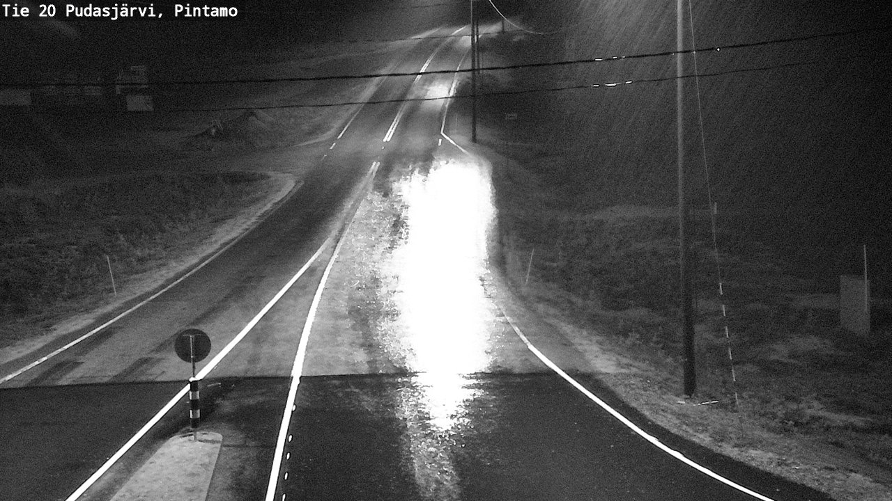 Weather Camera Image Road 20 Pudasjärvi, Pintamo, Pudasjärvi, Pohjois-Pohjanmaa