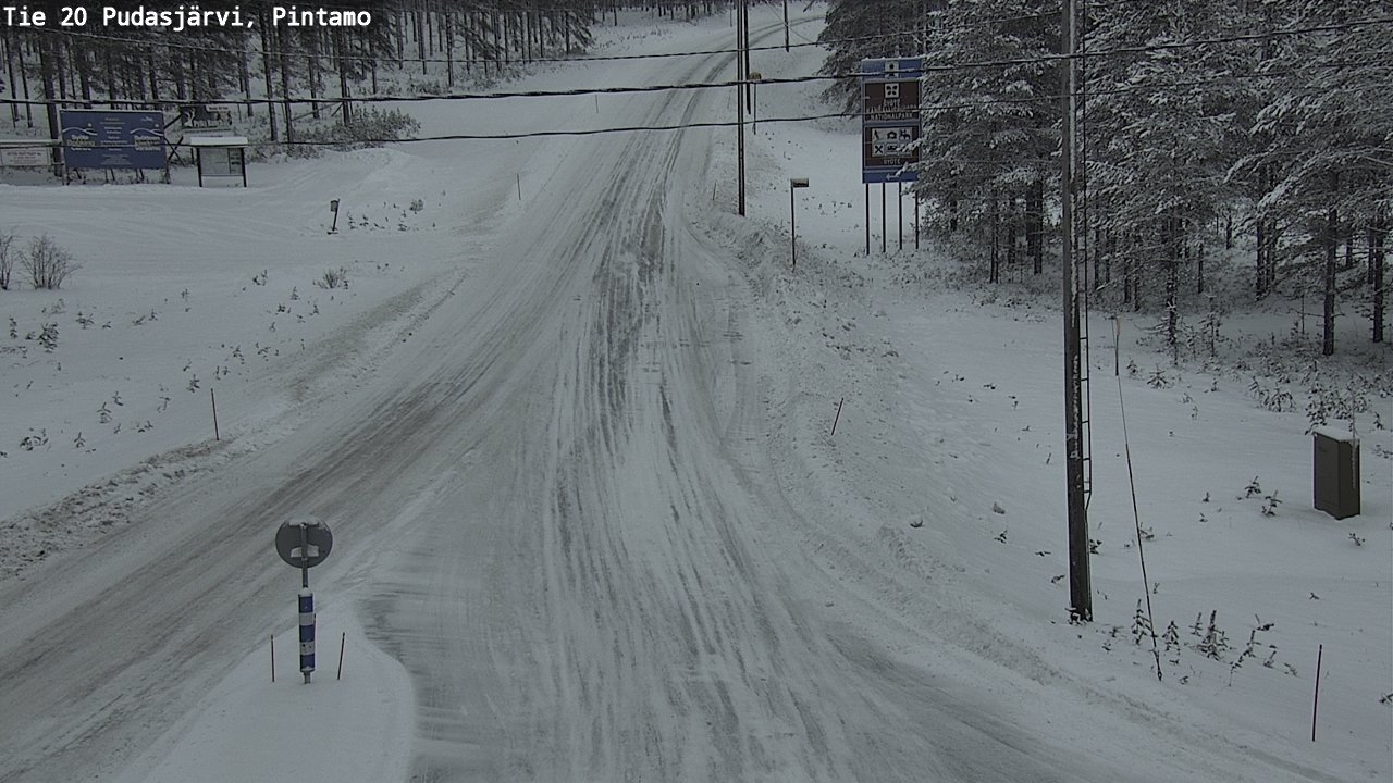 Weather Camera Image Väg 20 Pudasjärvi, Pintamo, Pudasjärvi, Pohjois-Pohjanmaa