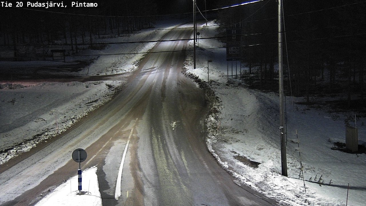 Weather Camera Image Road 20 Pudasjärvi, Pintamo, Pudasjärvi, Pohjois-Pohjanmaa