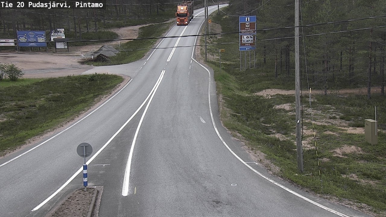 Kelikamerat Kuva Tie 20 Pudasjärvi, Pintamo, Pudasjärvi, Pohjois-Pohjanmaa