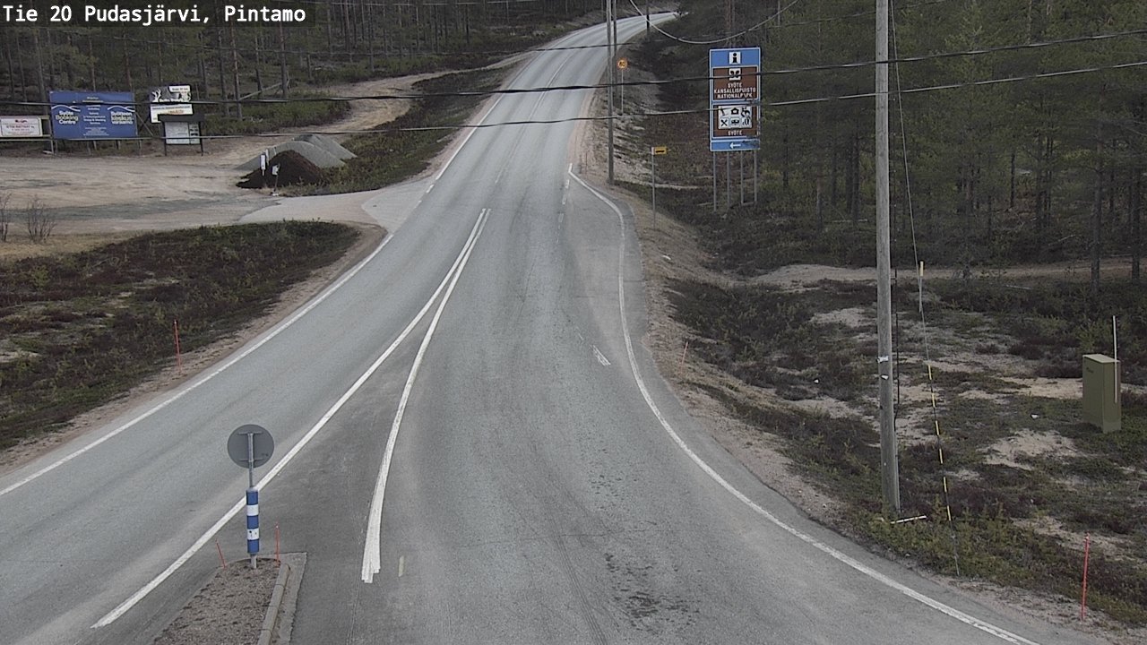 Kelikamerat Kuva Tie 20 Pudasjärvi, Pintamo, Pudasjärvi, Pohjois-Pohjanmaa