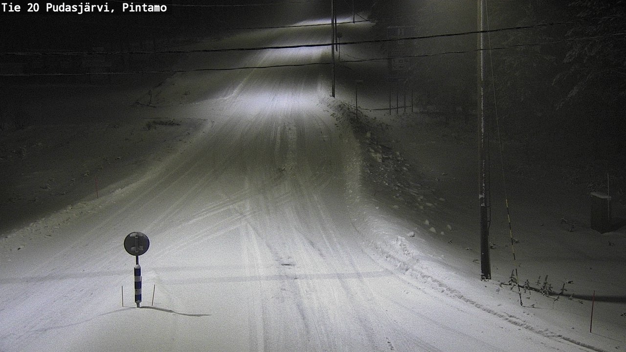 Weather Camera Image Väg 20 Pudasjärvi, Pintamo, Pudasjärvi, Pohjois-Pohjanmaa