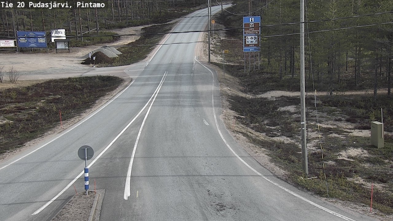 Kelikamerat Kuva Tie 20 Pudasjärvi, Pintamo, Pudasjärvi, Pohjois-Pohjanmaa