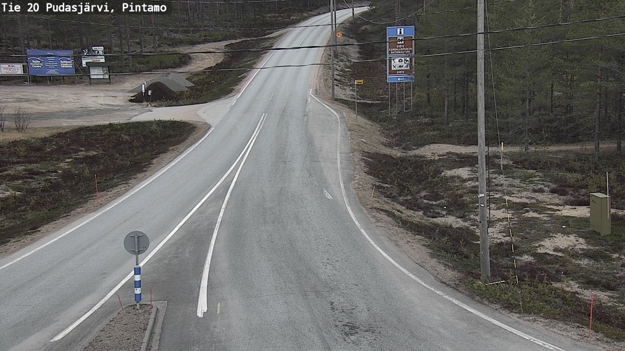 Kelikamerat Kuva Tie 20 Pudasjärvi, Pintamo, Pudasjärvi, Pohjois-Pohjanmaa