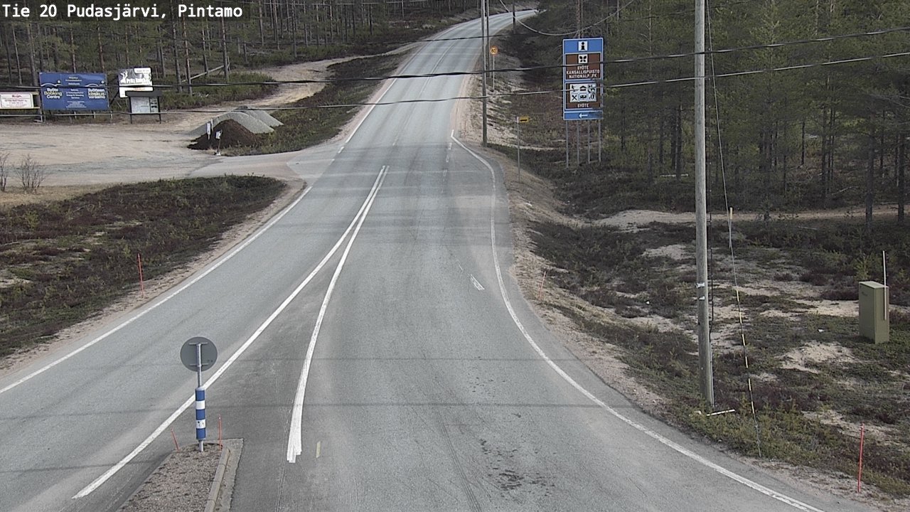 Kelikamerat Kuva Tie 20 Pudasjärvi, Pintamo, Pudasjärvi, Pohjois-Pohjanmaa