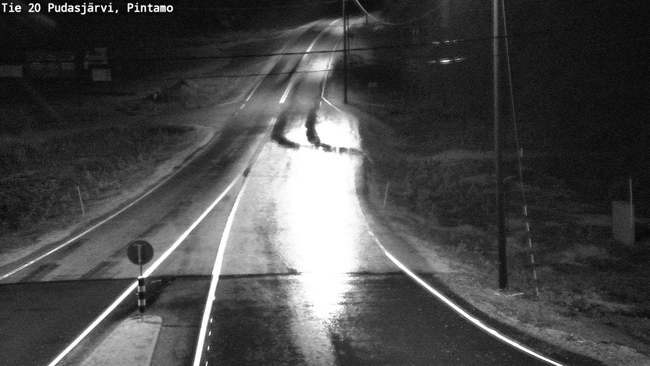 Weather Camera Image Road 20 Pudasjärvi, Pintamo, Pudasjärvi, Pohjois-Pohjanmaa