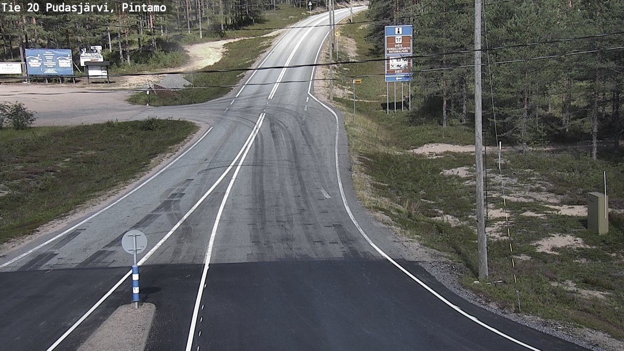 Weather Camera Image Väg 20 Pudasjärvi, Pintamo, Pudasjärvi, Pohjois-Pohjanmaa