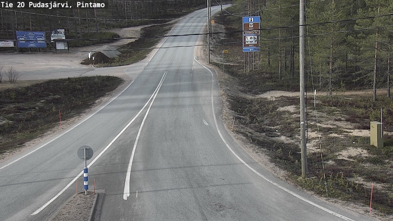 Kelikamerat Kuva Tie 20 Pudasjärvi, Pintamo, Pudasjärvi, Pohjois-Pohjanmaa