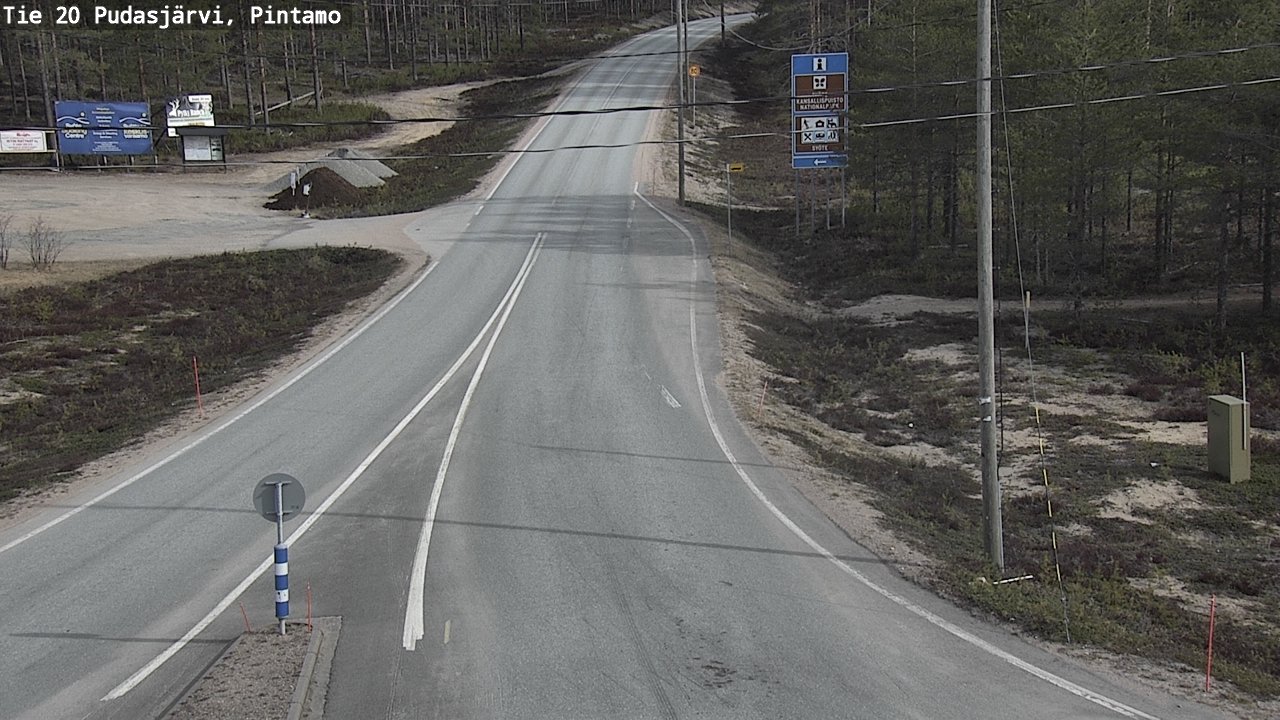 Kelikamerat Kuva Tie 20 Pudasjärvi, Pintamo, Pudasjärvi, Pohjois-Pohjanmaa