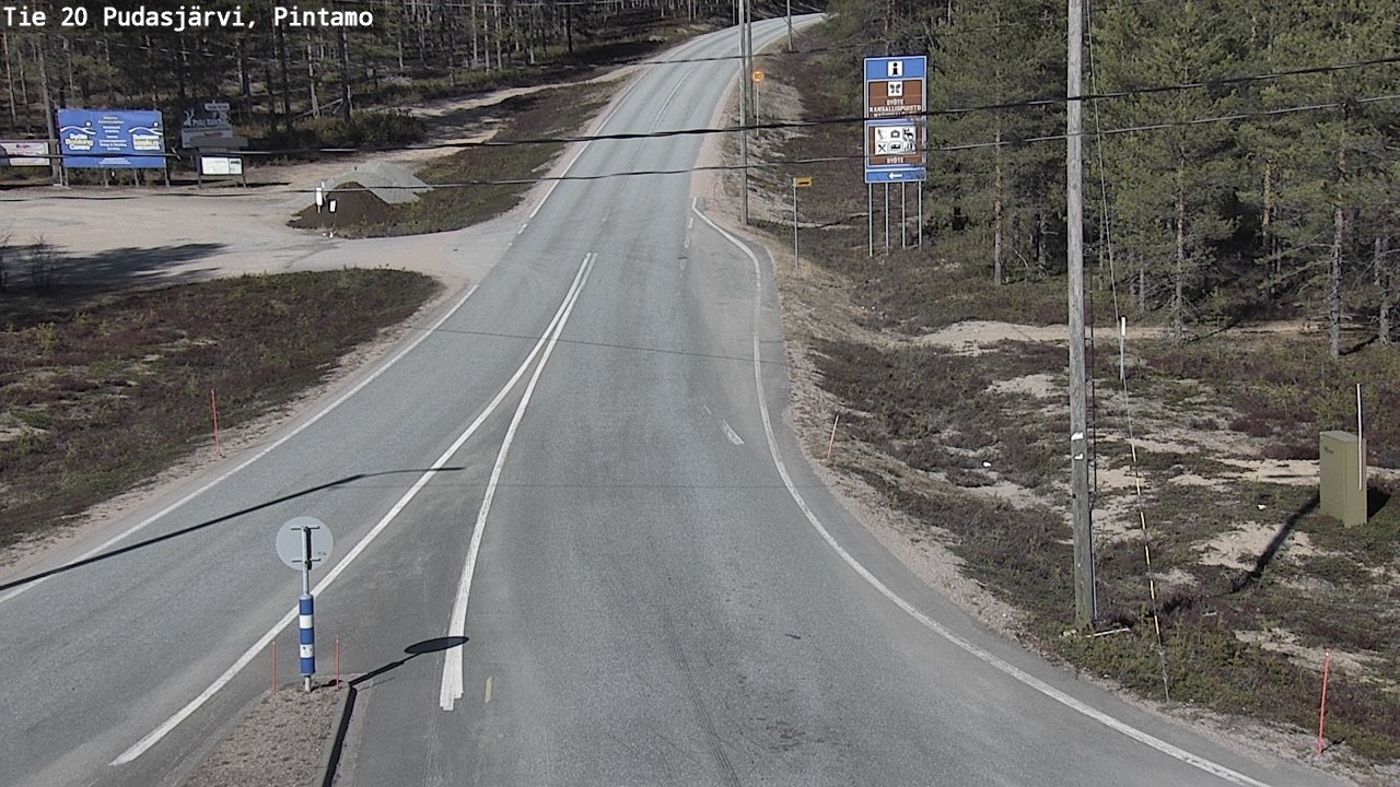 Kelikamerat Kuva Tie 20 Pudasjärvi, Pintamo, Pudasjärvi, Pohjois-Pohjanmaa