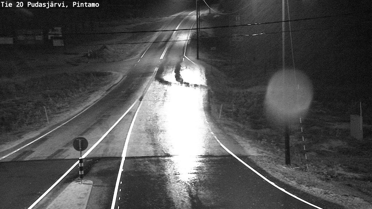 Weather Camera Image Road 20 Pudasjärvi, Pintamo, Pudasjärvi, Pohjois-Pohjanmaa
