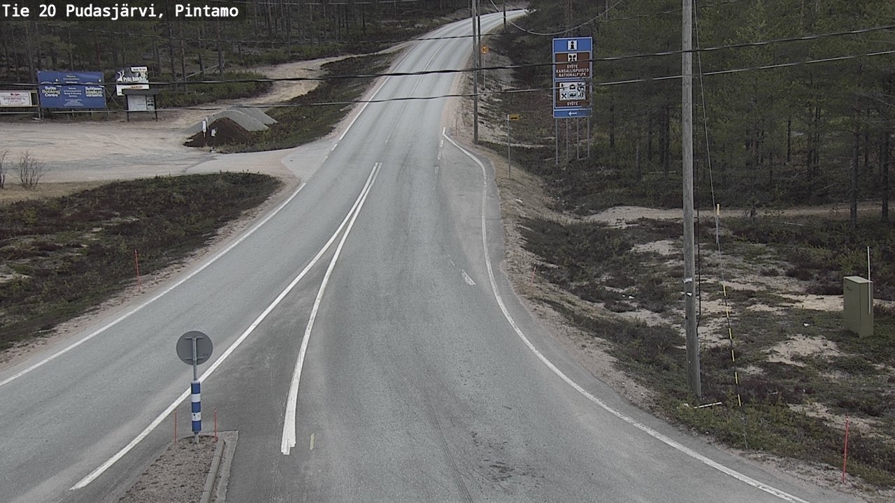 Weather Camera Image Väg 20 Pudasjärvi, Pintamo, Pudasjärvi, Pohjois-Pohjanmaa