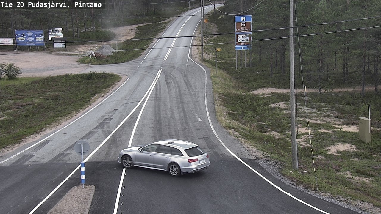 Weather Camera Image Road 20 Pudasjärvi, Pintamo, Pudasjärvi, Pohjois-Pohjanmaa