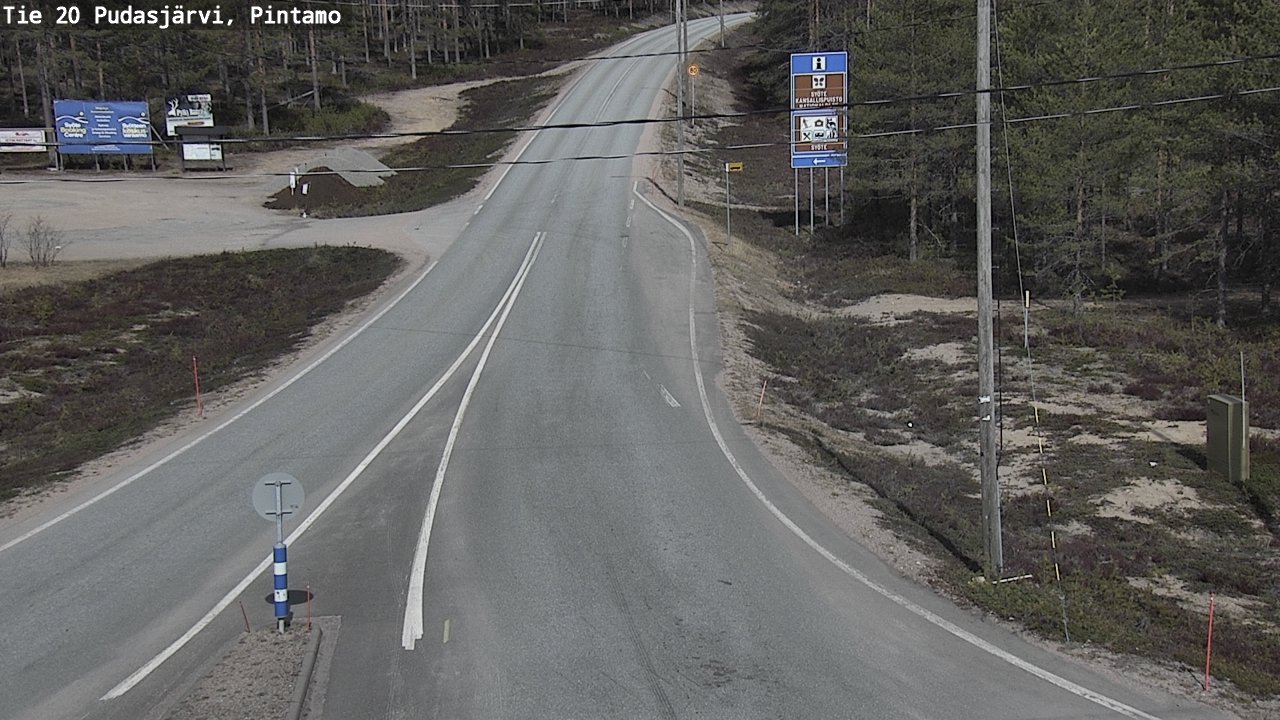 Kelikamerat Kuva Tie 20 Pudasjärvi, Pintamo, Pudasjärvi, Pohjois-Pohjanmaa