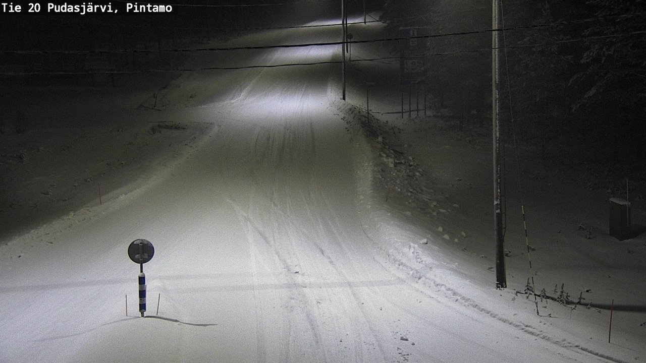 Weather Camera Image Väg 20 Pudasjärvi, Pintamo, Pudasjärvi, Pohjois-Pohjanmaa