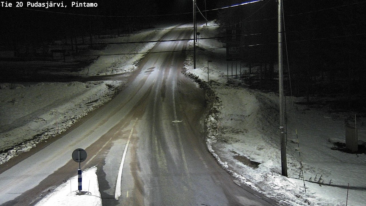 Weather Camera Image Road 20 Pudasjärvi, Pintamo, Pudasjärvi, Pohjois-Pohjanmaa