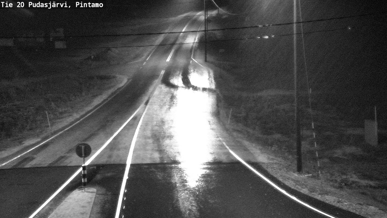 Weather Camera Image Road 20 Pudasjärvi, Pintamo, Pudasjärvi, Pohjois-Pohjanmaa