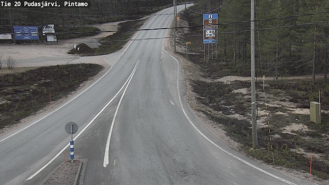 Kelikamerat Kuva Tie 20 Pudasjärvi, Pintamo, Pudasjärvi, Pohjois-Pohjanmaa