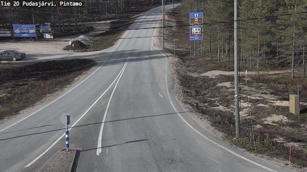 Kelikamerat Kuva Tie 20 Pudasjärvi, Pintamo, Pudasjärvi, Pohjois-Pohjanmaa
