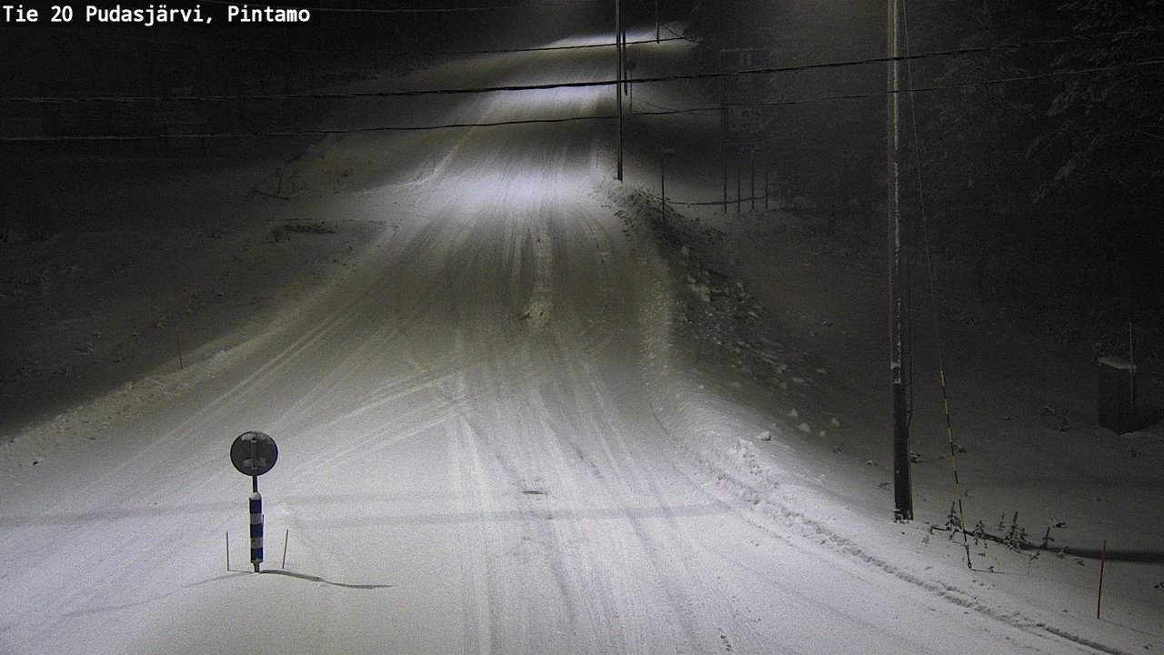 Weather Camera Image Väg 20 Pudasjärvi, Pintamo, Pudasjärvi, Pohjois-Pohjanmaa