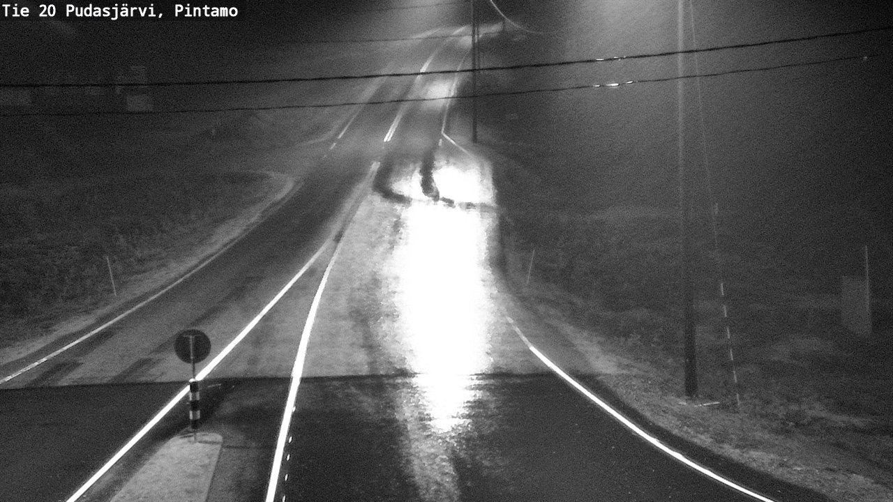Weather Camera Image Road 20 Pudasjärvi, Pintamo, Pudasjärvi, Pohjois-Pohjanmaa