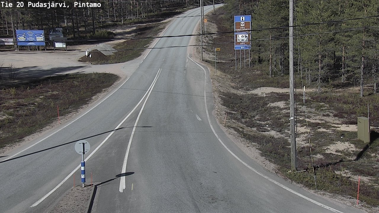 Kelikamerat Kuva Tie 20 Pudasjärvi, Pintamo, Pudasjärvi, Pohjois-Pohjanmaa