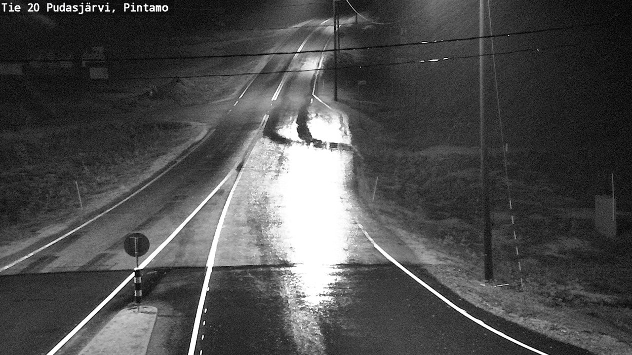 Weather Camera Image Road 20 Pudasjärvi, Pintamo, Pudasjärvi, Pohjois-Pohjanmaa