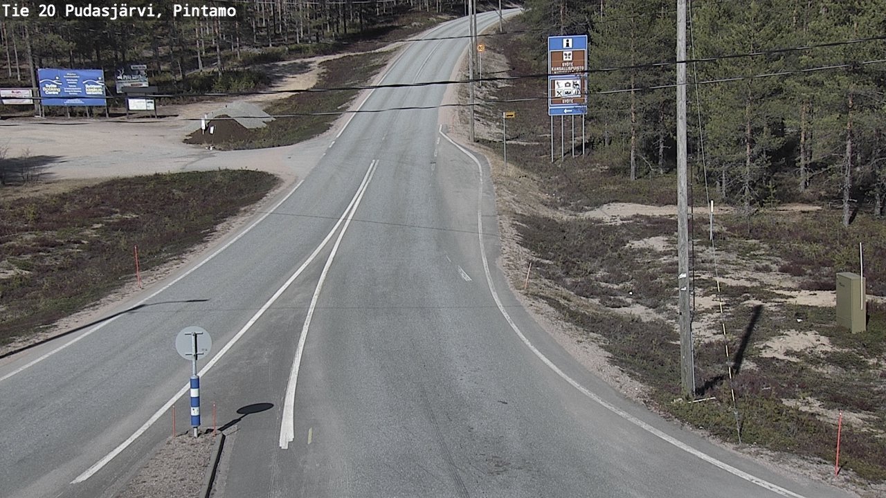 Kelikamerat Kuva Tie 20 Pudasjärvi, Pintamo, Pudasjärvi, Pohjois-Pohjanmaa
