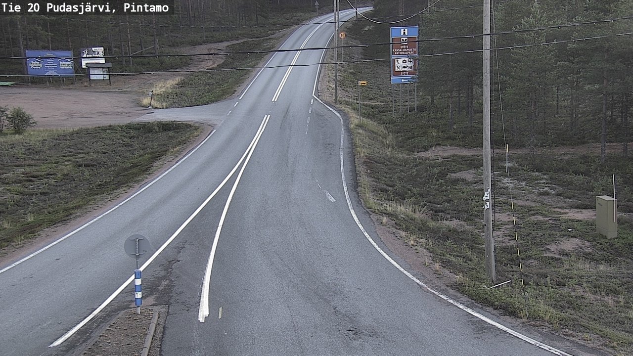 Kelikamerat Kuva Tie 20 Pudasjärvi, Pintamo, Pudasjärvi, Pohjois-Pohjanmaa