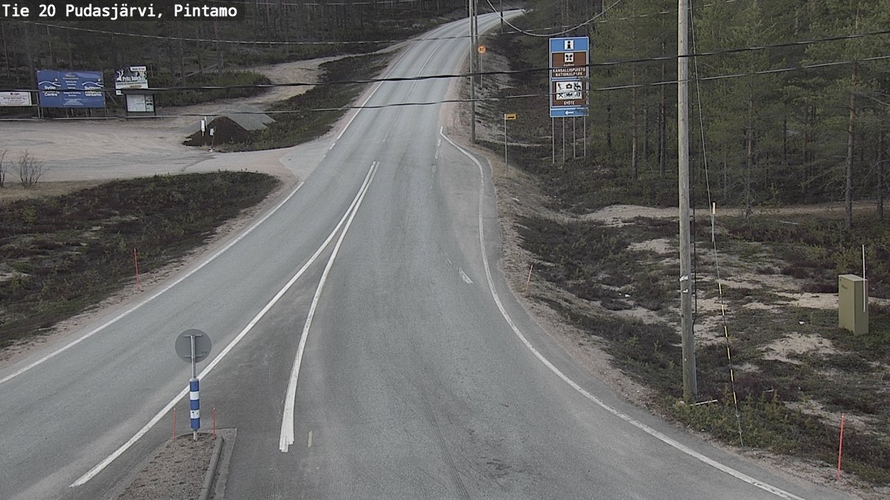 Kelikamerat Kuva Tie 20 Pudasjärvi, Pintamo, Pudasjärvi, Pohjois-Pohjanmaa