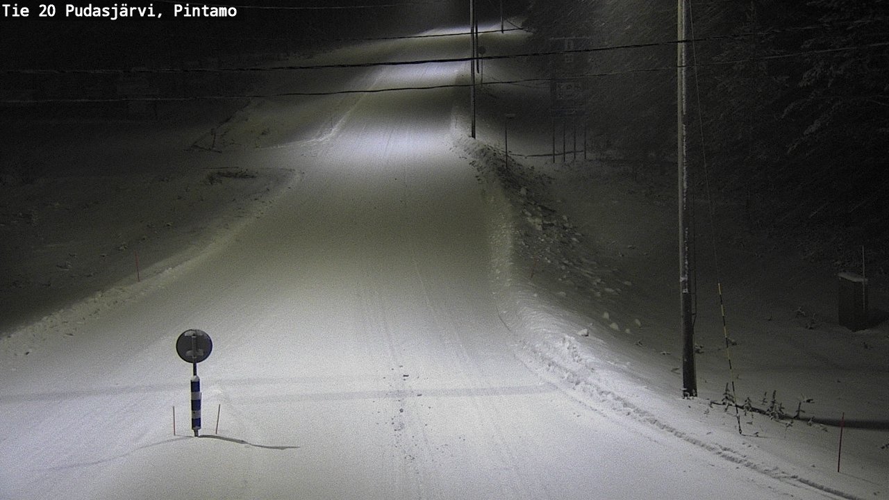 Weather Camera Image Väg 20 Pudasjärvi, Pintamo, Pudasjärvi, Pohjois-Pohjanmaa