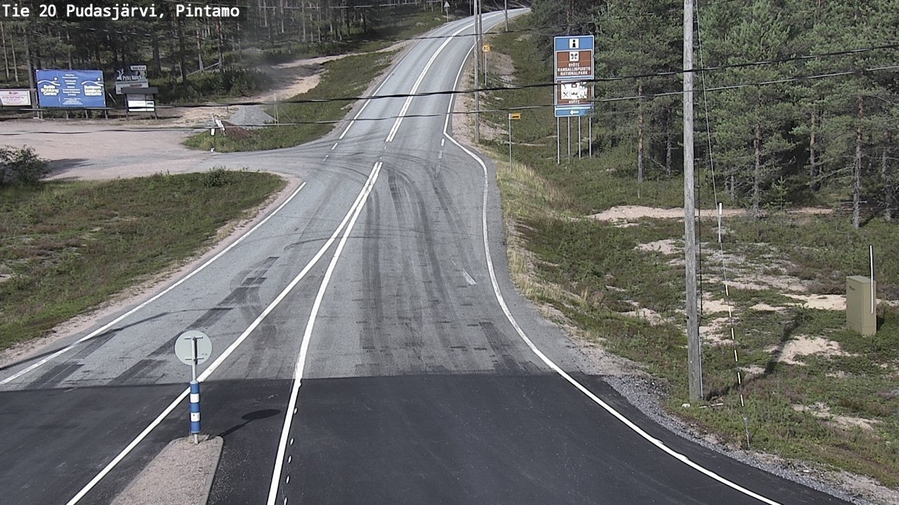 Weather Camera Image Väg 20 Pudasjärvi, Pintamo, Pudasjärvi, Pohjois-Pohjanmaa