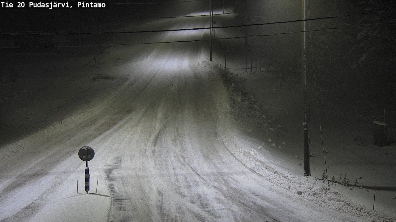 Weather Camera Image Väg 20 Pudasjärvi, Pintamo, Pudasjärvi, Pohjois-Pohjanmaa