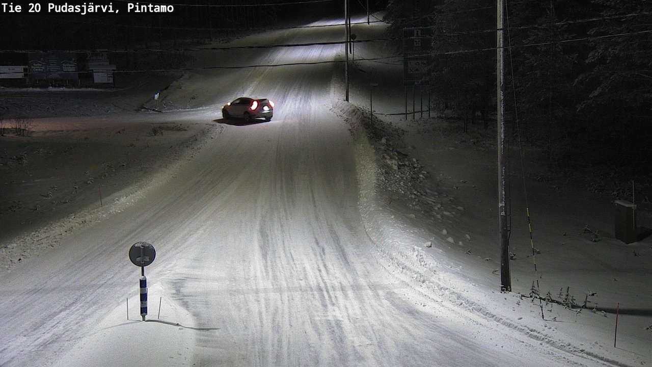Weather Camera Image Väg 20 Pudasjärvi, Pintamo, Pudasjärvi, Pohjois-Pohjanmaa