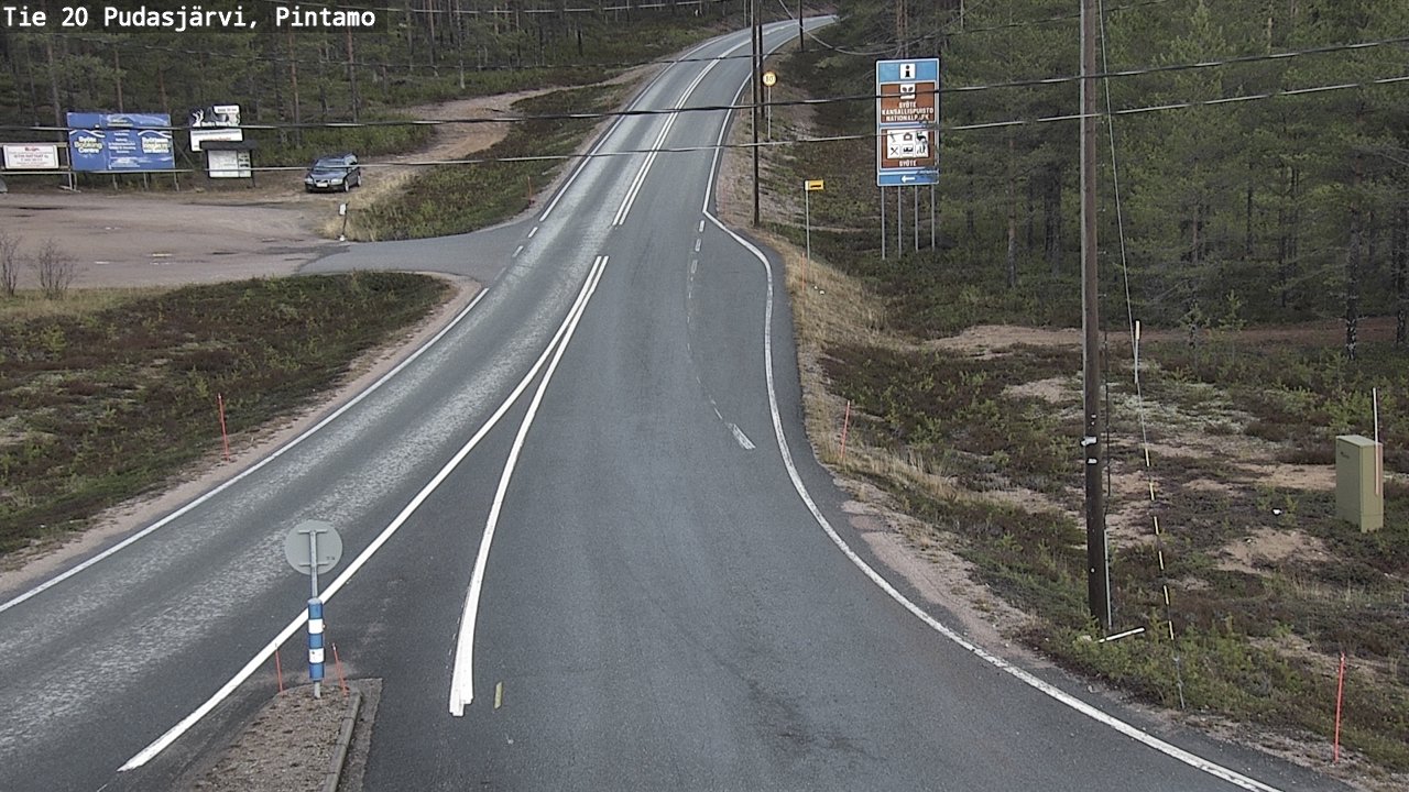 Kelikamerat Kuva Tie 20 Pudasjärvi, Pintamo, Pudasjärvi, Pohjois-Pohjanmaa