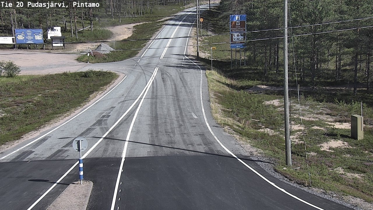 Weather Camera Image Road 20 Pudasjärvi, Pintamo, Pudasjärvi, Pohjois-Pohjanmaa
