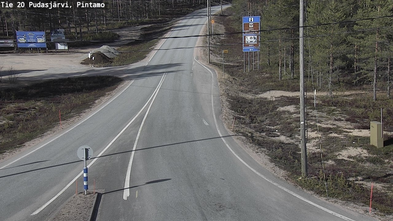 Kelikamerat Kuva Tie 20 Pudasjärvi, Pintamo, Pudasjärvi, Pohjois-Pohjanmaa