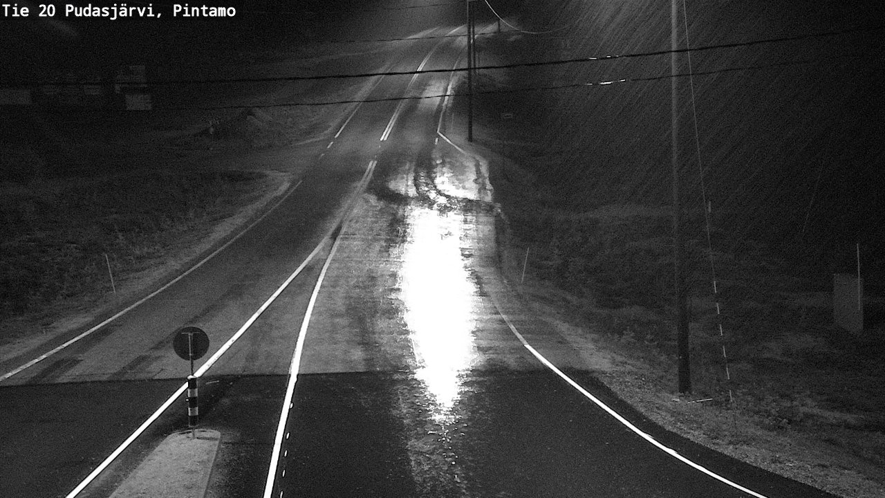 Weather Camera Image Road 20 Pudasjärvi, Pintamo, Pudasjärvi, Pohjois-Pohjanmaa