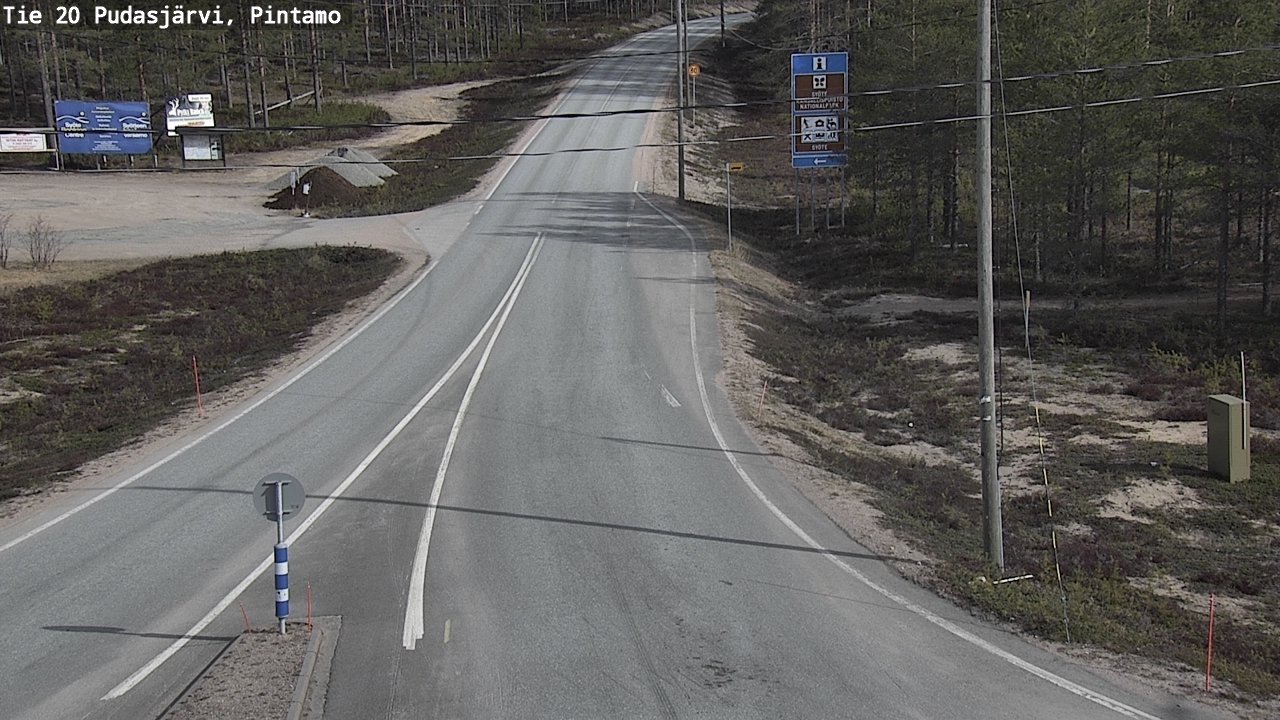 Kelikamerat Kuva Tie 20 Pudasjärvi, Pintamo, Pudasjärvi, Pohjois-Pohjanmaa