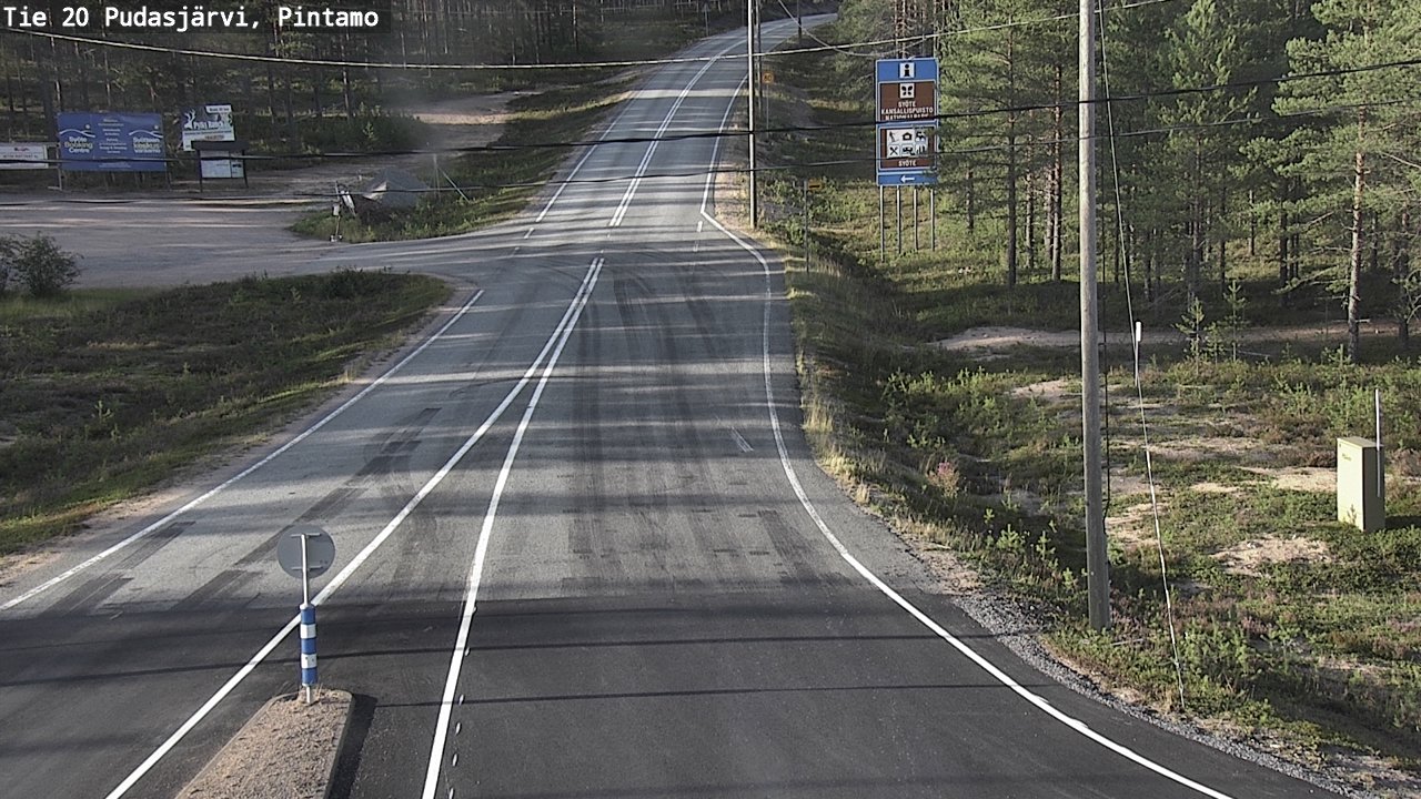 Kelikamerat Kuva Tie 20 Pudasjärvi, Pintamo, Pudasjärvi, Pohjois-Pohjanmaa