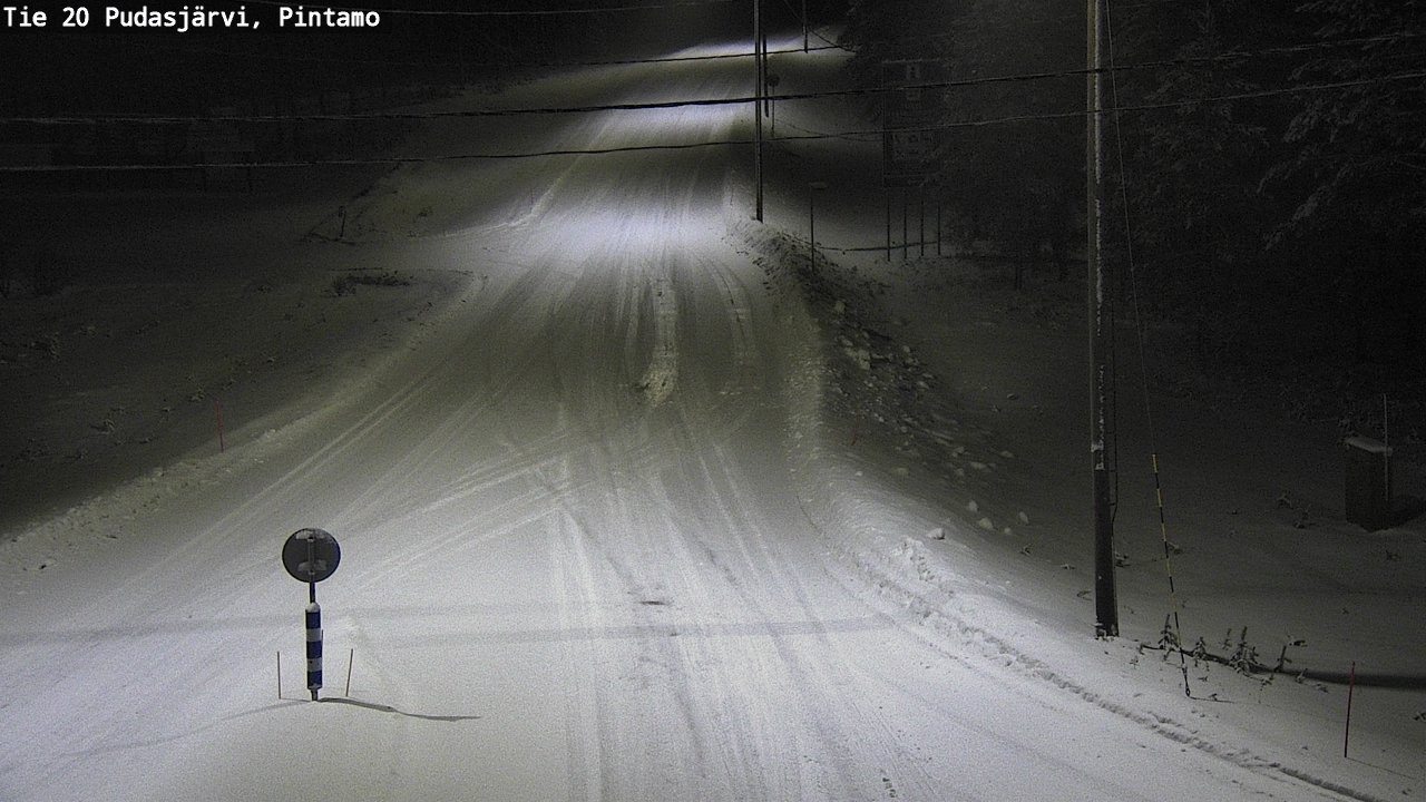 Weather Camera Image Väg 20 Pudasjärvi, Pintamo, Pudasjärvi, Pohjois-Pohjanmaa