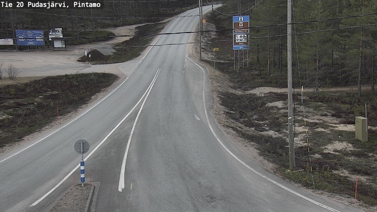 Kelikamerat Kuva Tie 20 Pudasjärvi, Pintamo, Pudasjärvi, Pohjois-Pohjanmaa