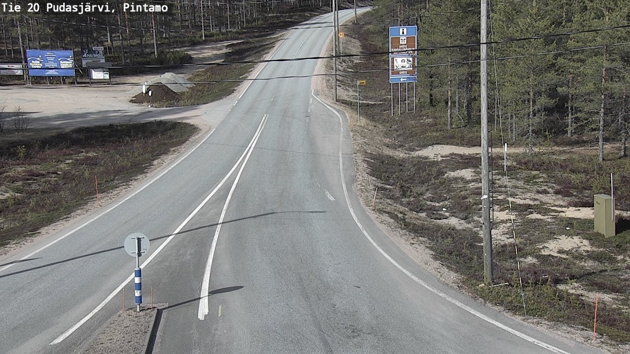Kelikamerat Kuva Tie 20 Pudasjärvi, Pintamo, Pudasjärvi, Pohjois-Pohjanmaa