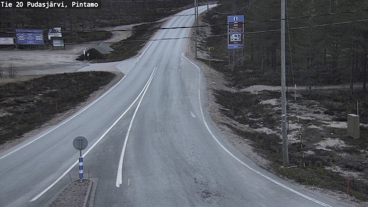 Kelikamerat Kuva Tie 20 Pudasjärvi, Pintamo, Pudasjärvi, Pohjois-Pohjanmaa