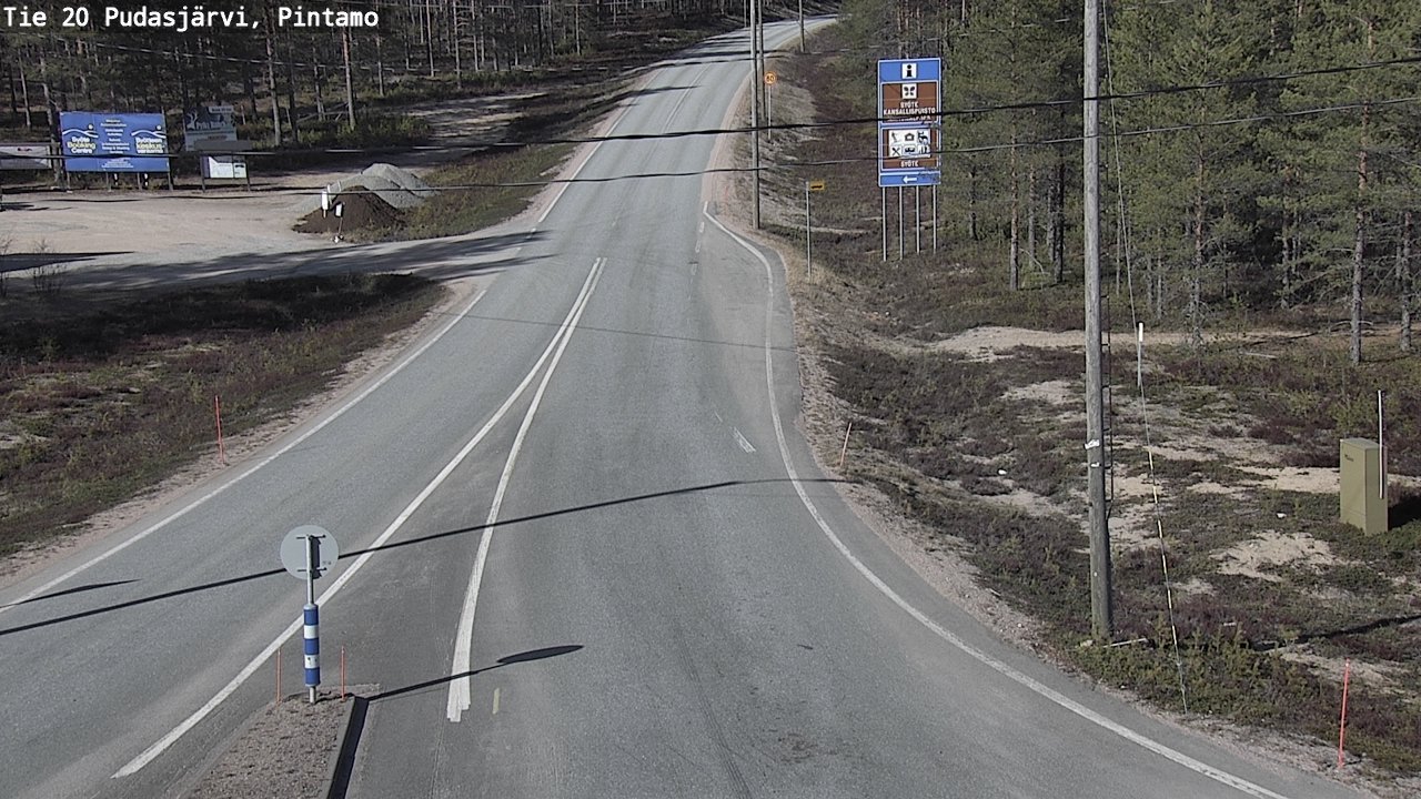 Kelikamerat Kuva Tie 20 Pudasjärvi, Pintamo, Pudasjärvi, Pohjois-Pohjanmaa