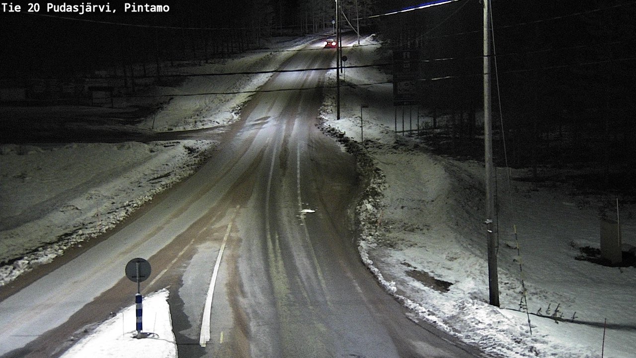 Weather Camera Image Road 20 Pudasjärvi, Pintamo, Pudasjärvi, Pohjois-Pohjanmaa