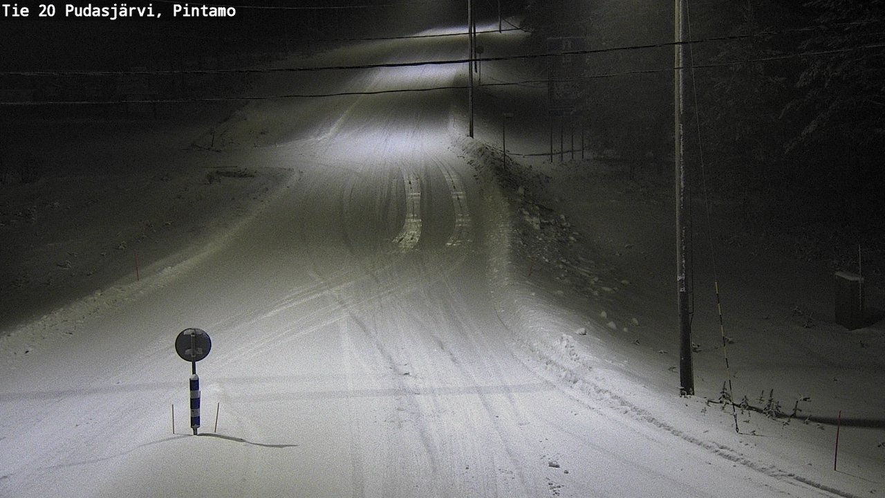 Weather Camera Image Väg 20 Pudasjärvi, Pintamo, Pudasjärvi, Pohjois-Pohjanmaa