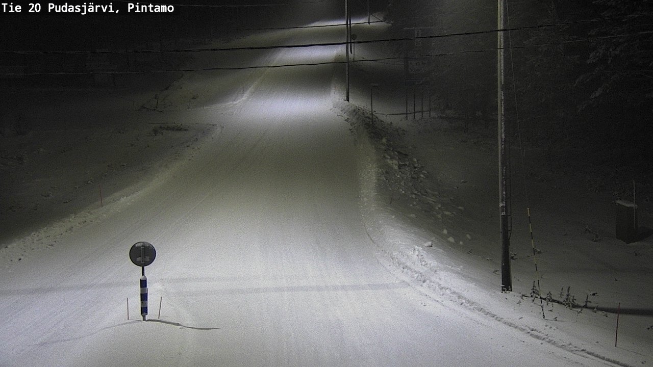 Weather Camera Image Väg 20 Pudasjärvi, Pintamo, Pudasjärvi, Pohjois-Pohjanmaa
