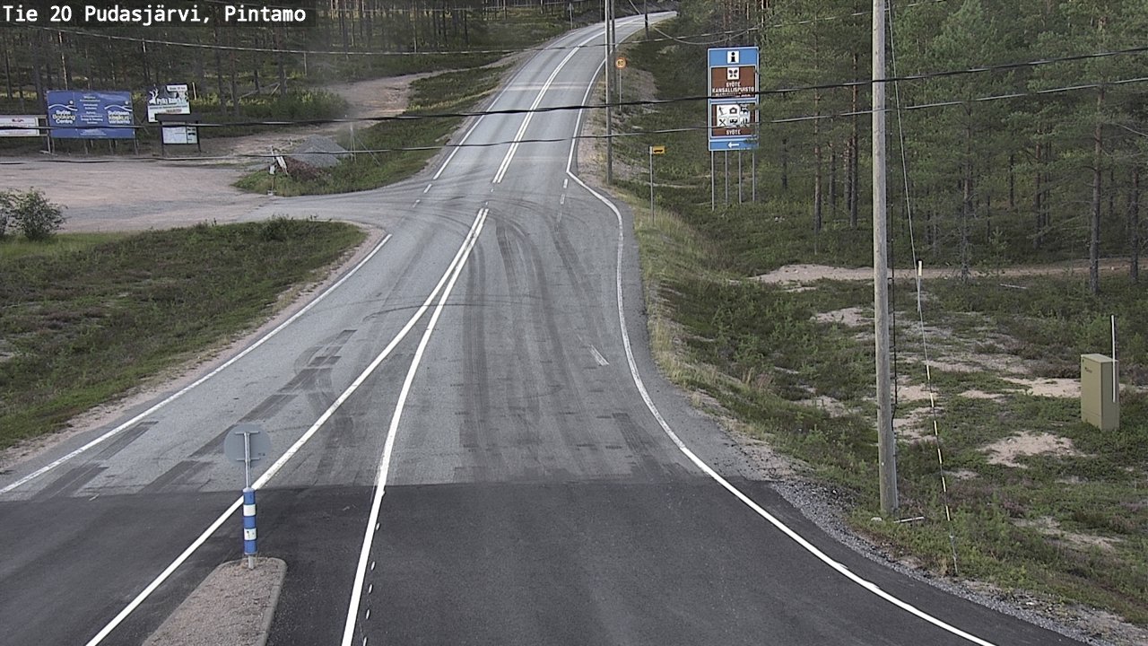 Kelikamerat Kuva Tie 20 Pudasjärvi, Pintamo, Pudasjärvi, Pohjois-Pohjanmaa