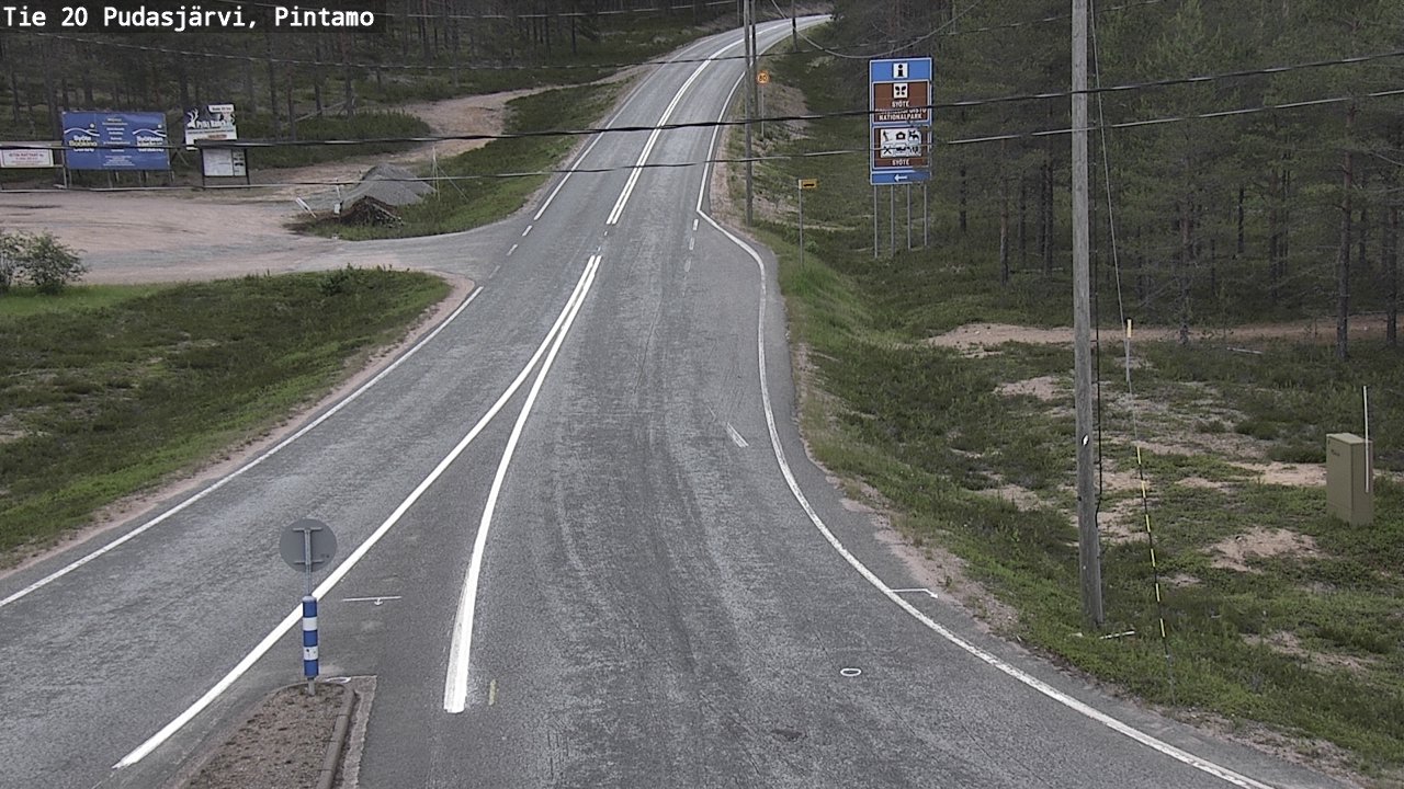 Kelikamerat Kuva Tie 20 Pudasjärvi, Pintamo, Pudasjärvi, Pohjois-Pohjanmaa